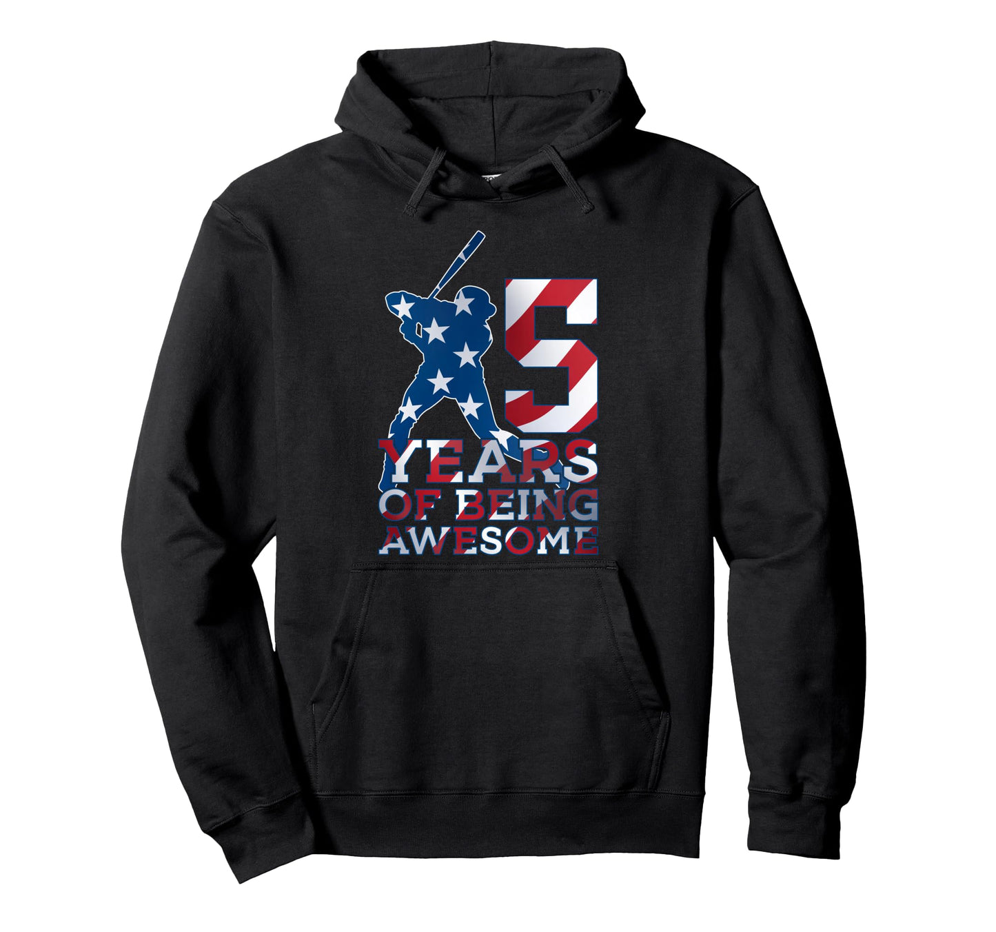 5 Years Being Awesome Baseball 5Th Hoodie - Casual Everyday Wear Unisex - T-Shirt, Sweatshirt, Hoodie