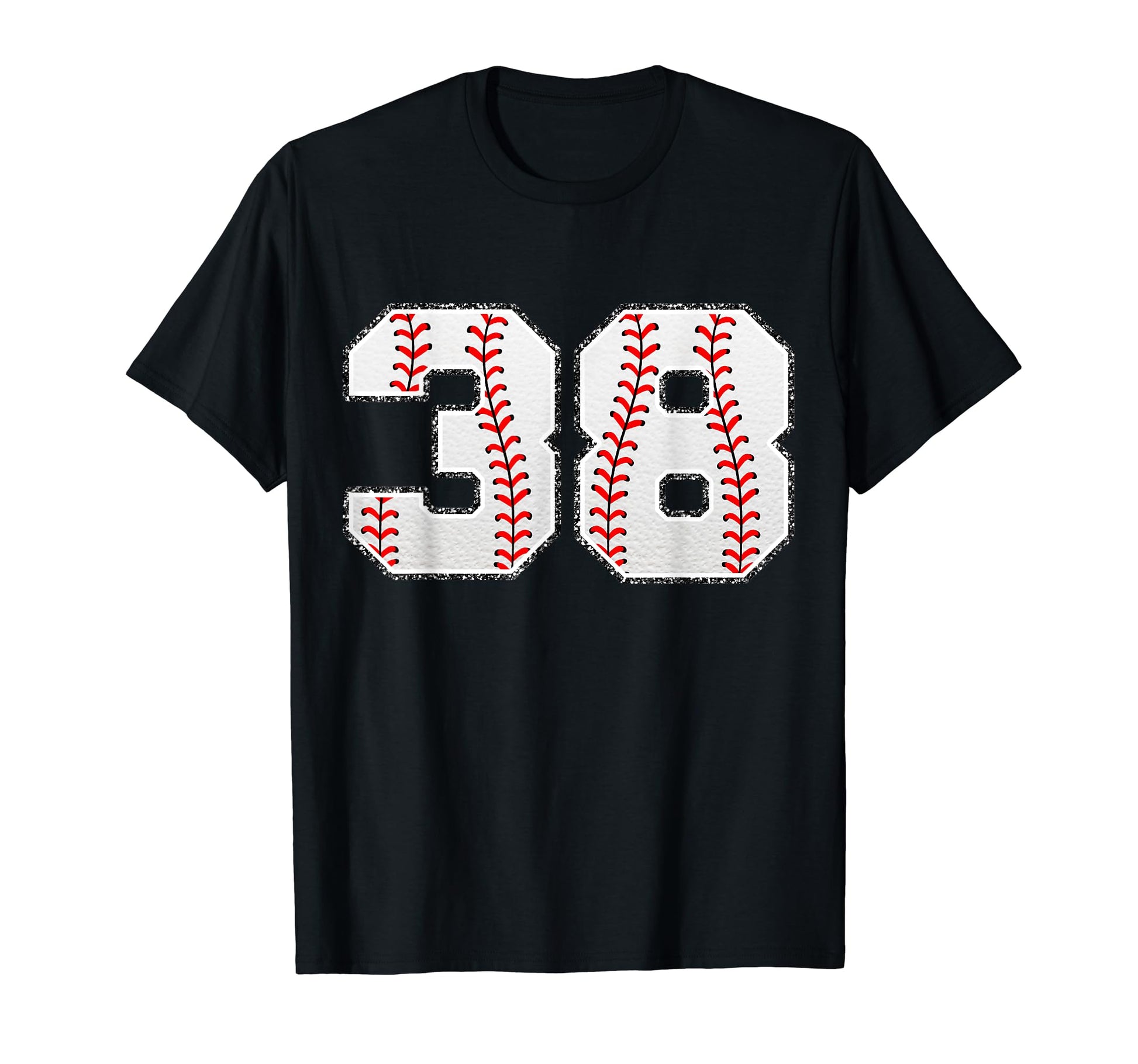 Number 38 Baseball Distressed T-Shirt - Casual Everyday Wear for Adults - T-Shirt, Sweatshirt, Hoodie