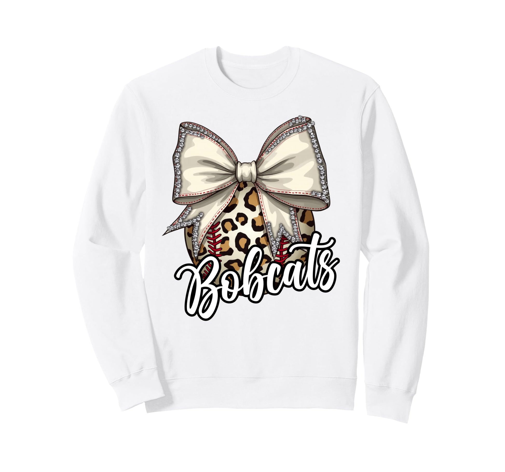 Bobcats Baseball Mom Leopard Sweatshirt - Novelty Apparel Men Women - T-Shirt, Sweatshirt, Hoodie