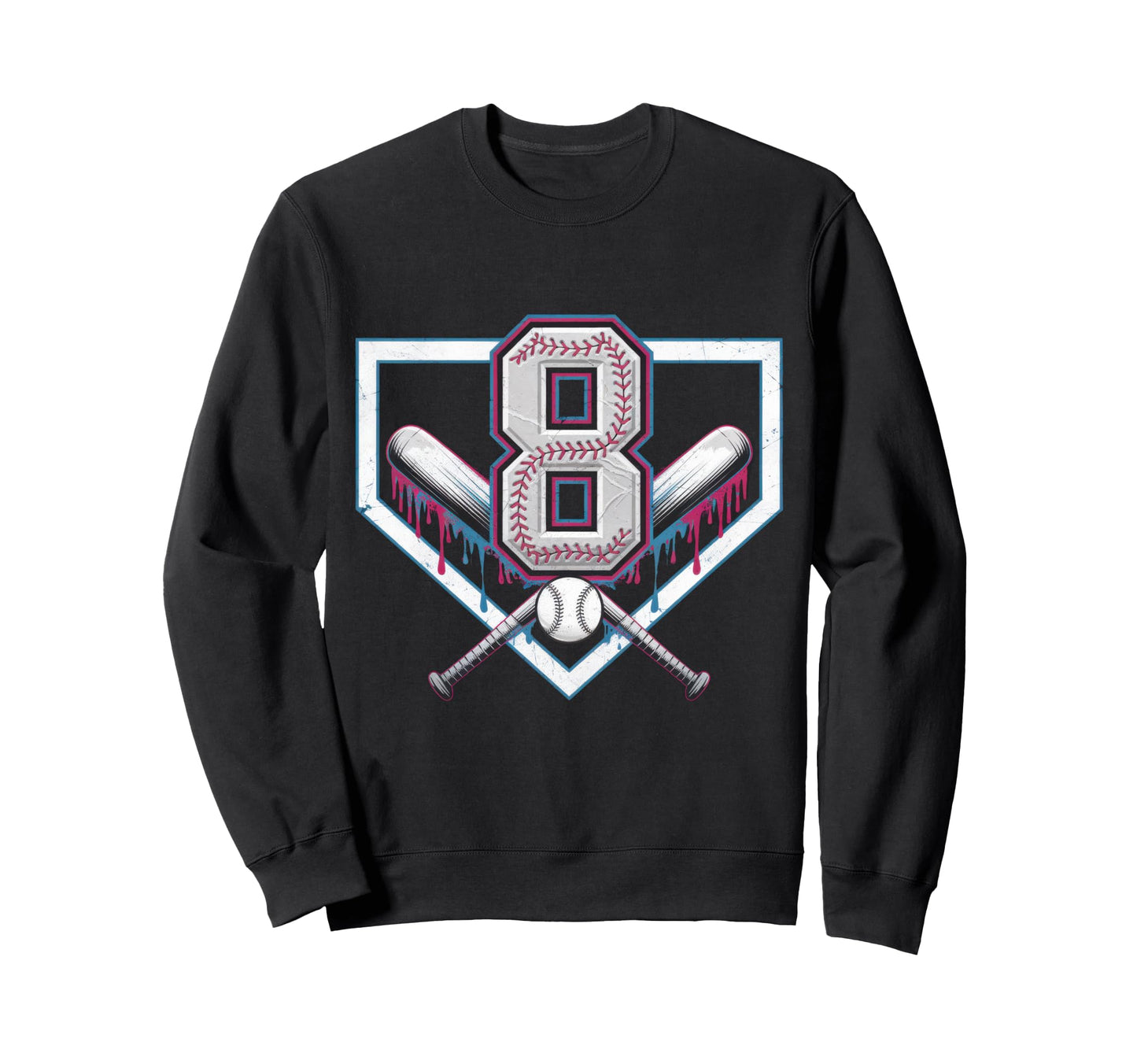 Sprinkle 8Th Birthday Baseball Home Sweatshirt - Fun Novelty Design Unisex - T-Shirt, Sweatshirt, Hoodie