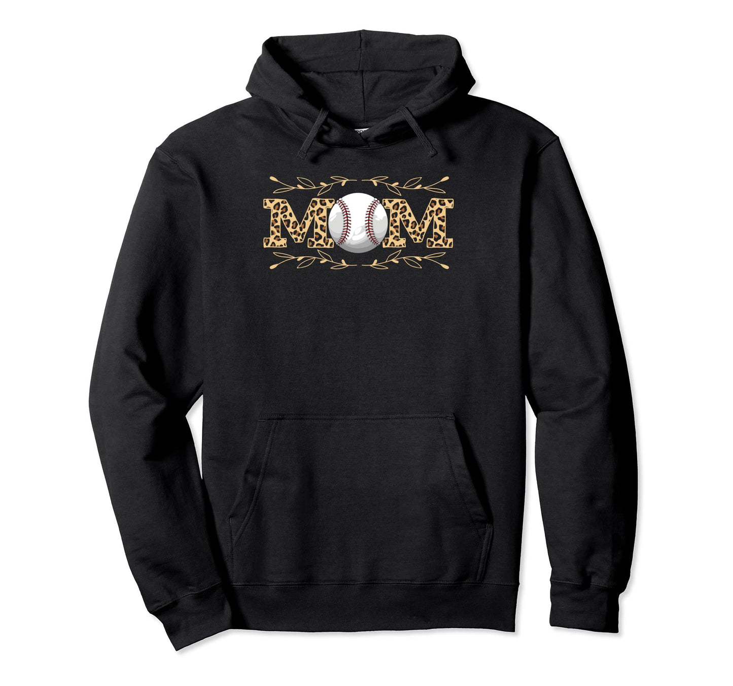 Leopard Baseball Mother Baseball Mama Hoodie - Custom Art Print for Adults - T-Shirt, Sweatshirt, Hoodie