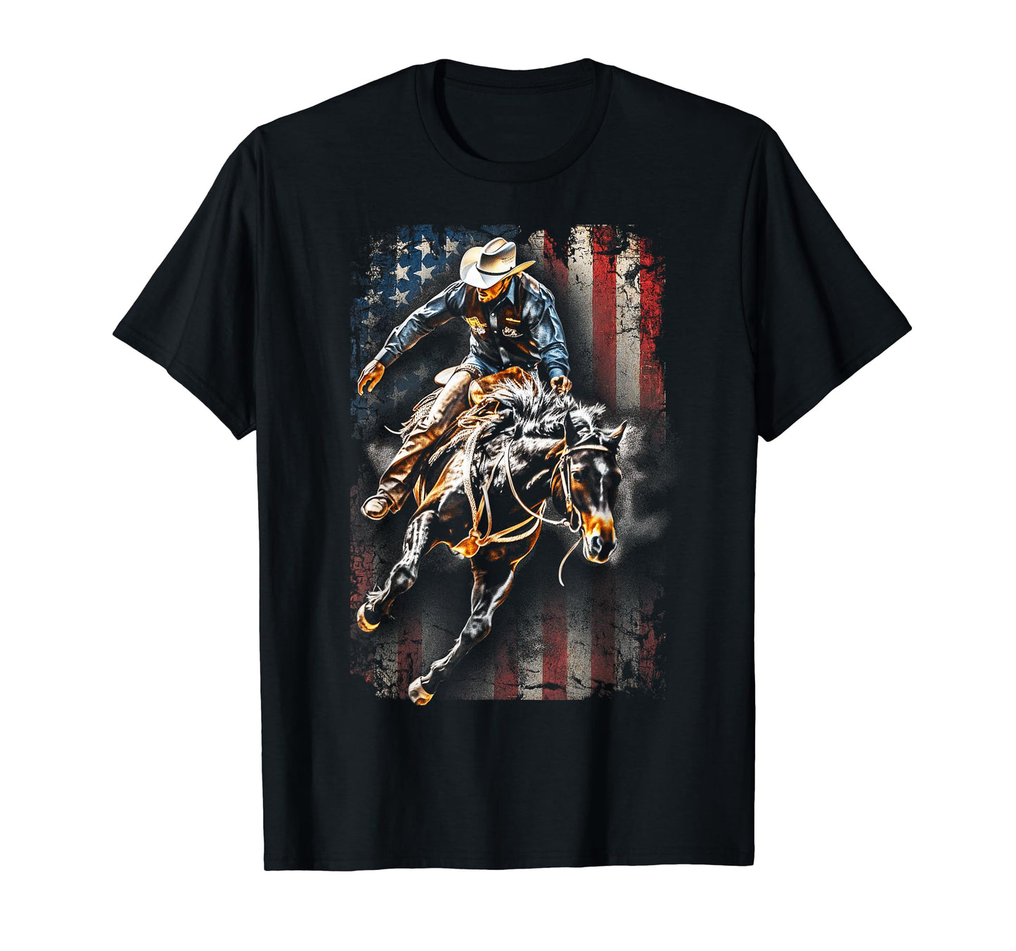 Cowboy Rodeo Horse Riding Usa Cowboy T-Shirt - Graphic Print for Adults - T-Shirt, Sweatshirt, Hoodie