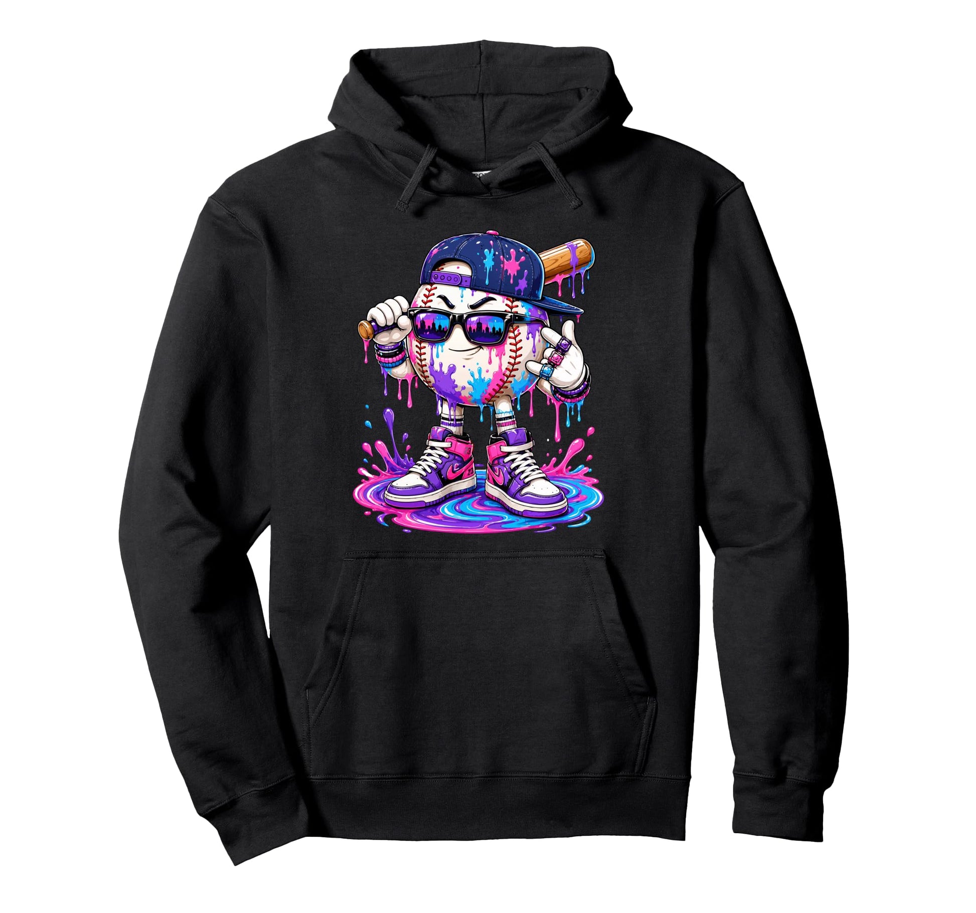 Baseball Lover Hoodie - Aesthetic Graphic for Adults - T-Shirt, Sweatshirt, Hoodie