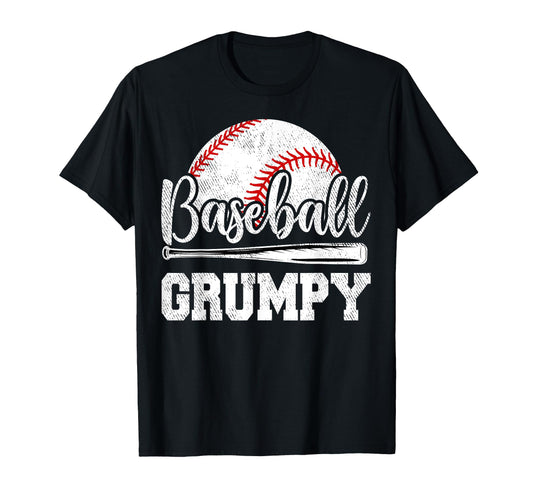 Baseball Grumpy Baseball Player Game Day T-Shirt - Novelty Apparel Unisex - T-Shirt, Sweatshirt, Hoodie