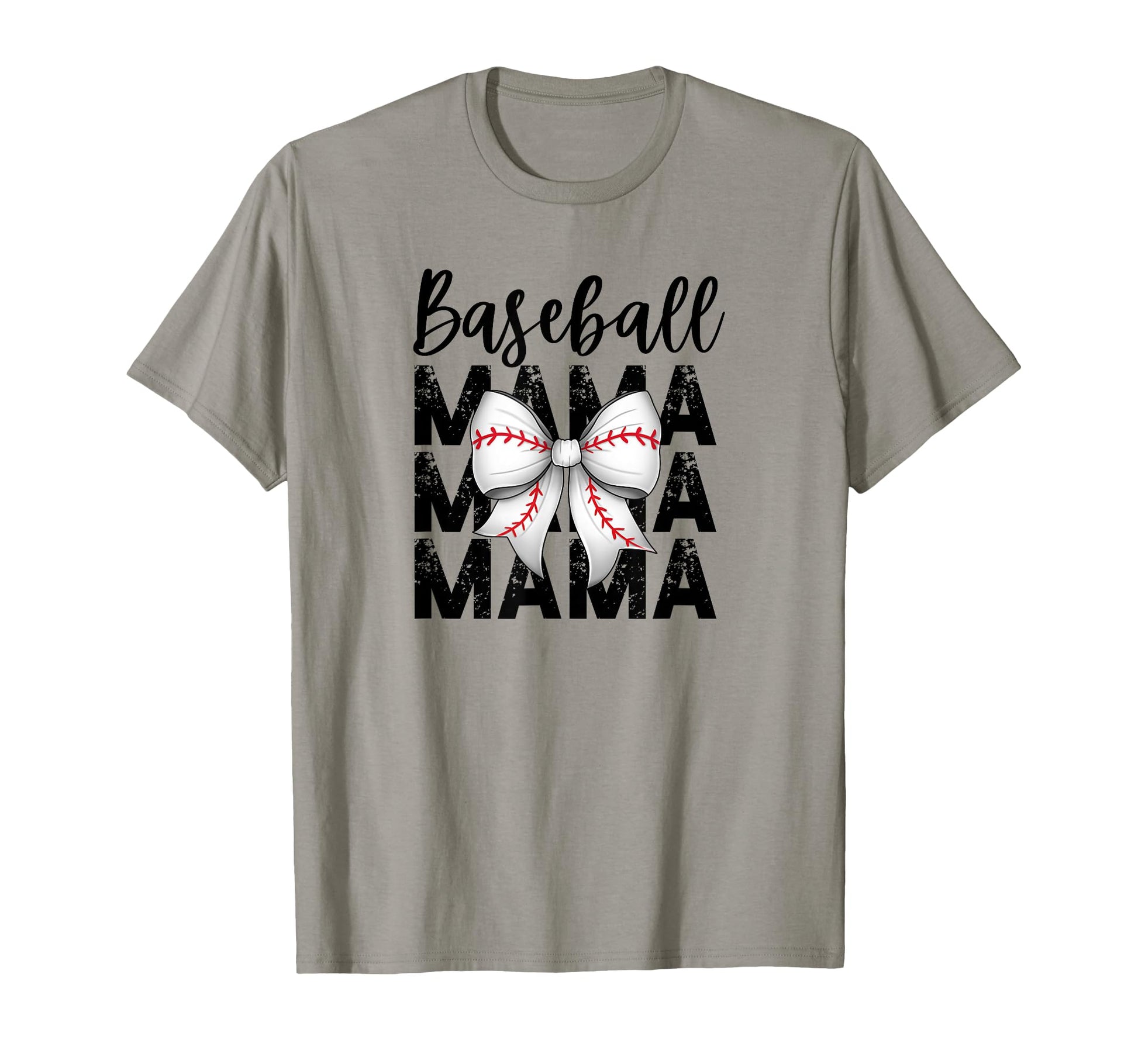 Baseball Bow Red Detail T-Shirt - Novelty Apparel Men Women - T-Shirt, Sweatshirt, Hoodie
