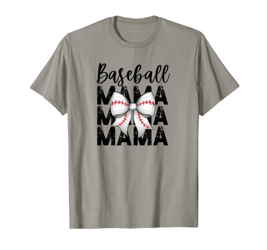 Baseball Bow Red Detail T-Shirt - Novelty Apparel Men Women - T-Shirt, Sweatshirt, Hoodie