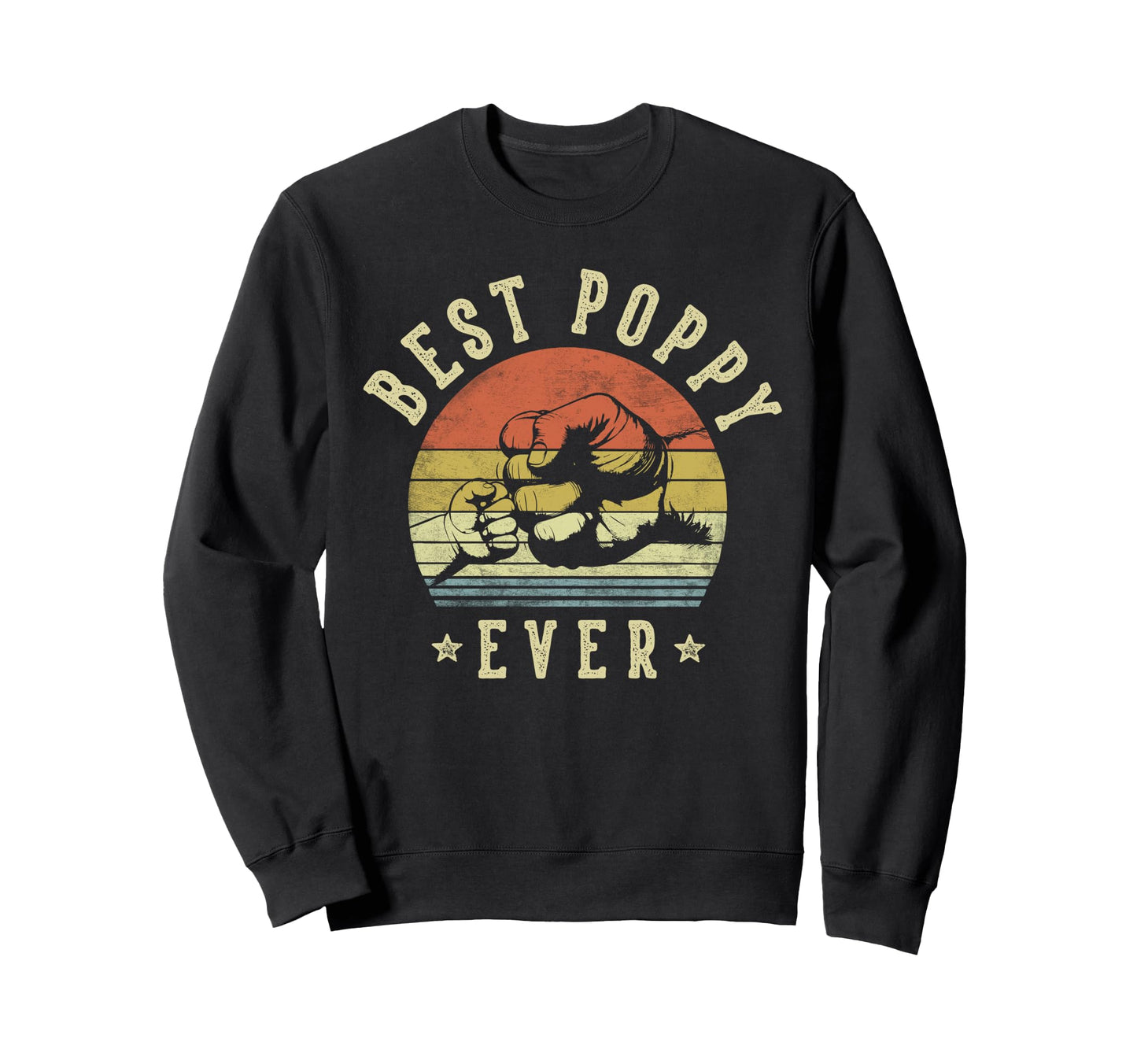 Best Poppy Ever Fist Bump Poppy Sweatshirt - Minimalist Print Men Women - T-Shirt, Sweatshirt, Hoodie