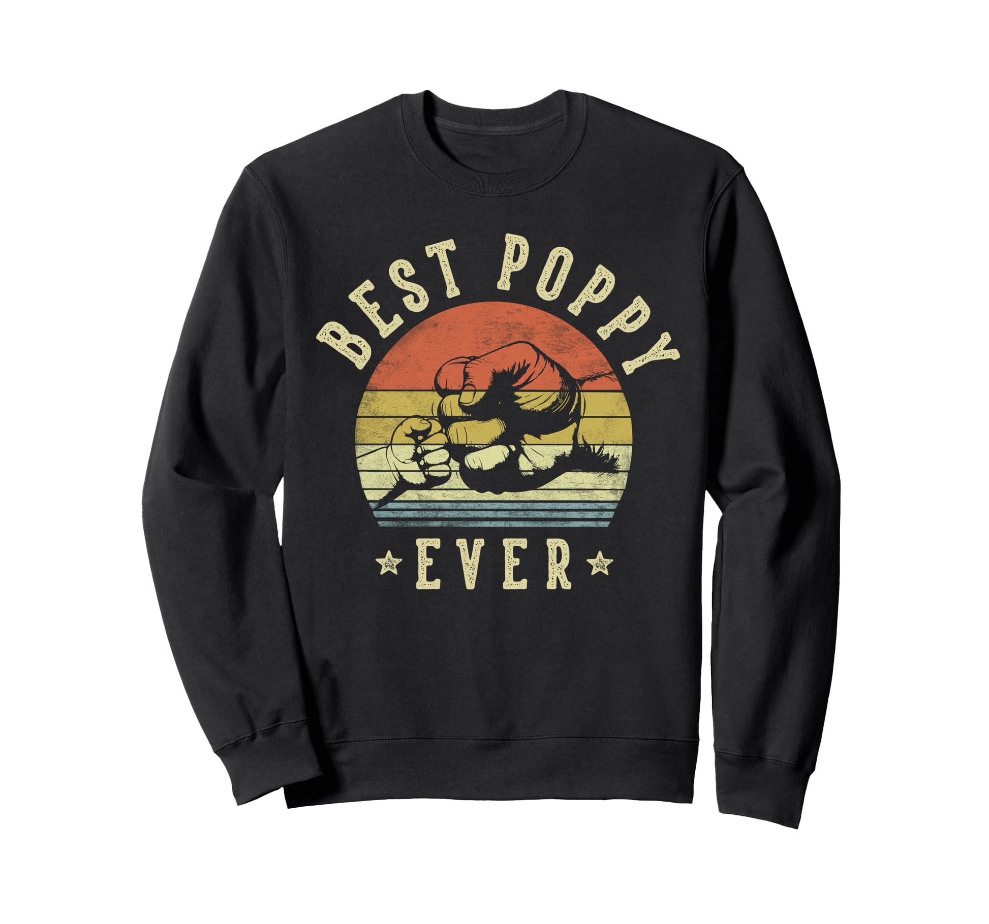 Best Poppy Ever Fist Bump Poppy Sweatshirt - Minimalist Print Men Women - T-Shirt, Sweatshirt, Hoodie