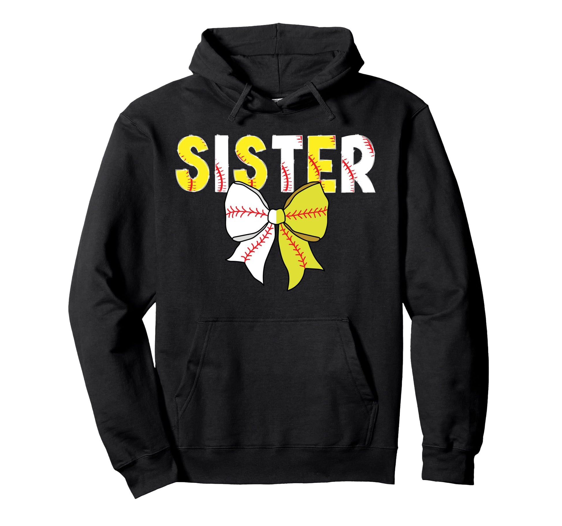 Baseball Softball Sister Coquette Hoodie - Streetwear Style Unisex - T-Shirt, Sweatshirt, Hoodie