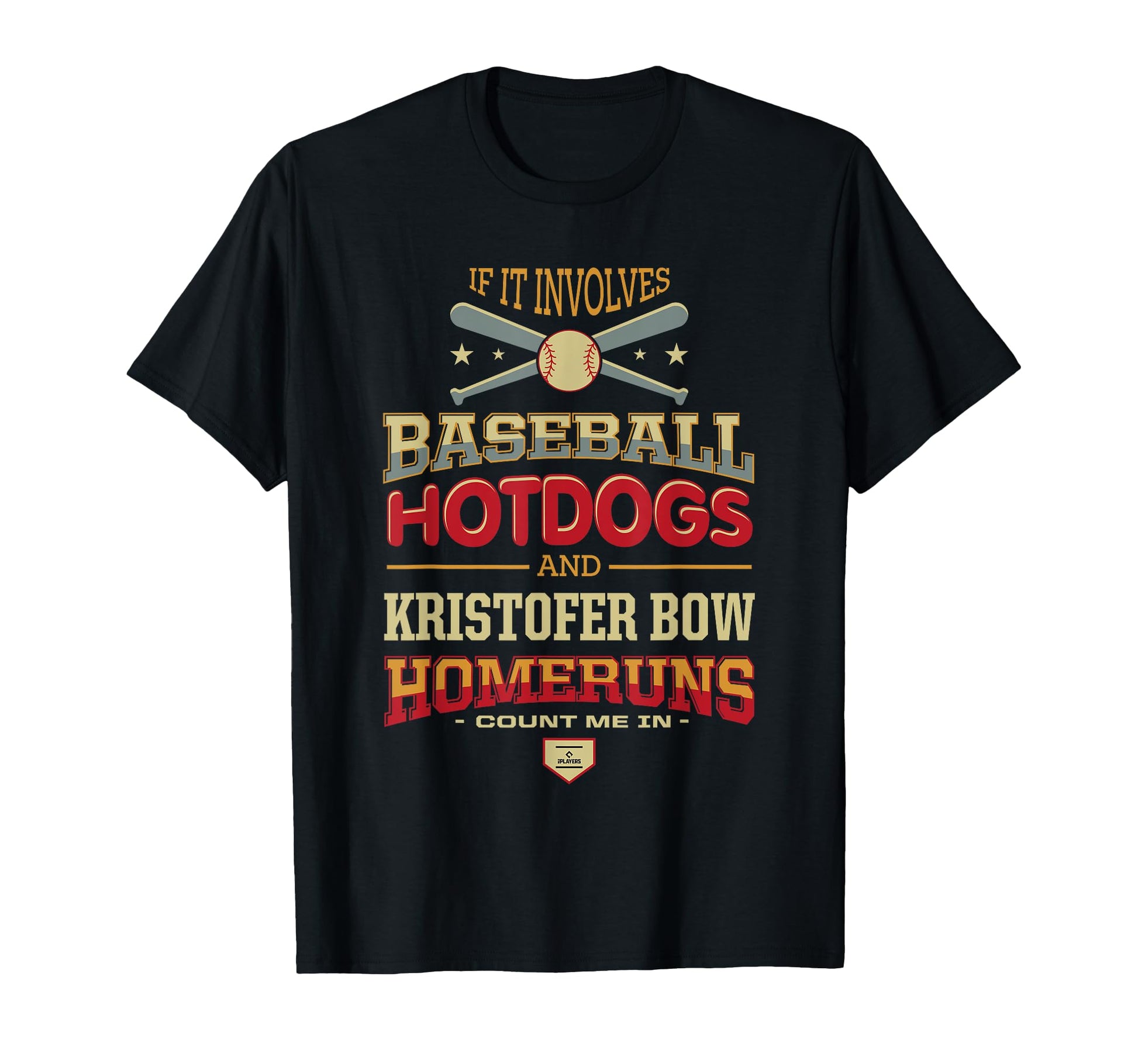 Baseball Hotdogs And Kristofer Bow T-Shirt - Unique Graphic Men Women - T-Shirt, Sweatshirt, Hoodie