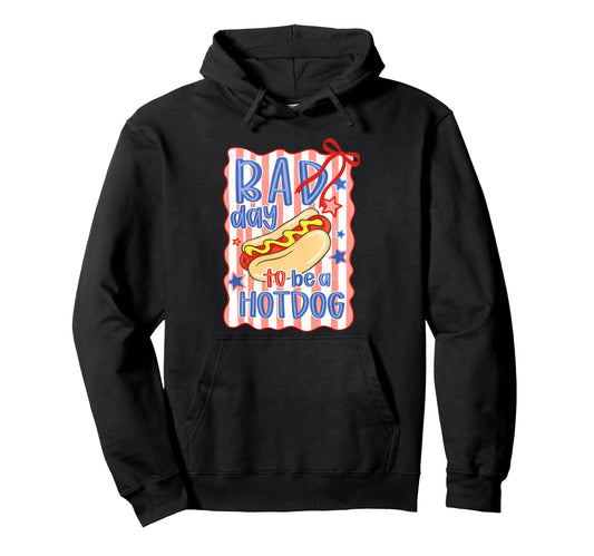 Bad Day To Be Hotdog Coquette Beach Hoodie - Unique Graphic Men Women - T-Shirt, Sweatshirt, Hoodie