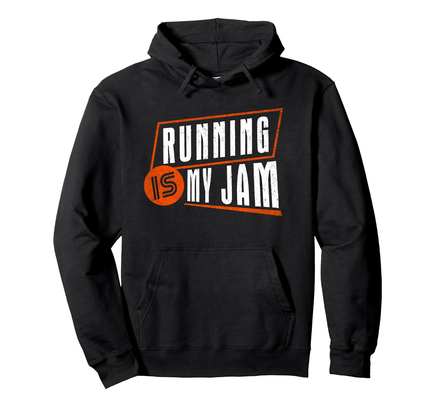 Running Is My Jam Bold Typography Fitness Hoodie - Trendy Graphic Unisex - T-Shirt, Sweatshirt, Hoodie