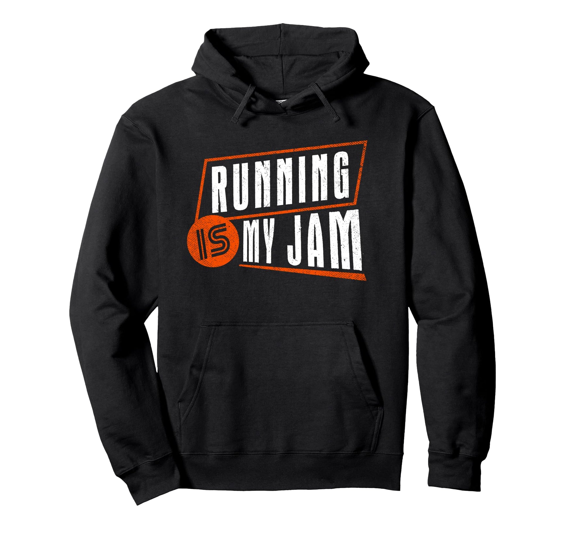 Running Is My Jam Bold Typography Fitness Hoodie - Trendy Graphic Unisex - T-Shirt, Sweatshirt, Hoodie