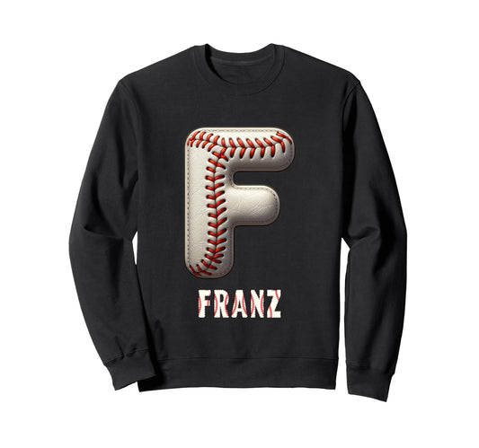 Baseball Home Run Jonte Initial Sweatshirt - Minimalist Print for Adults - T-Shirt, Sweatshirt, Hoodie