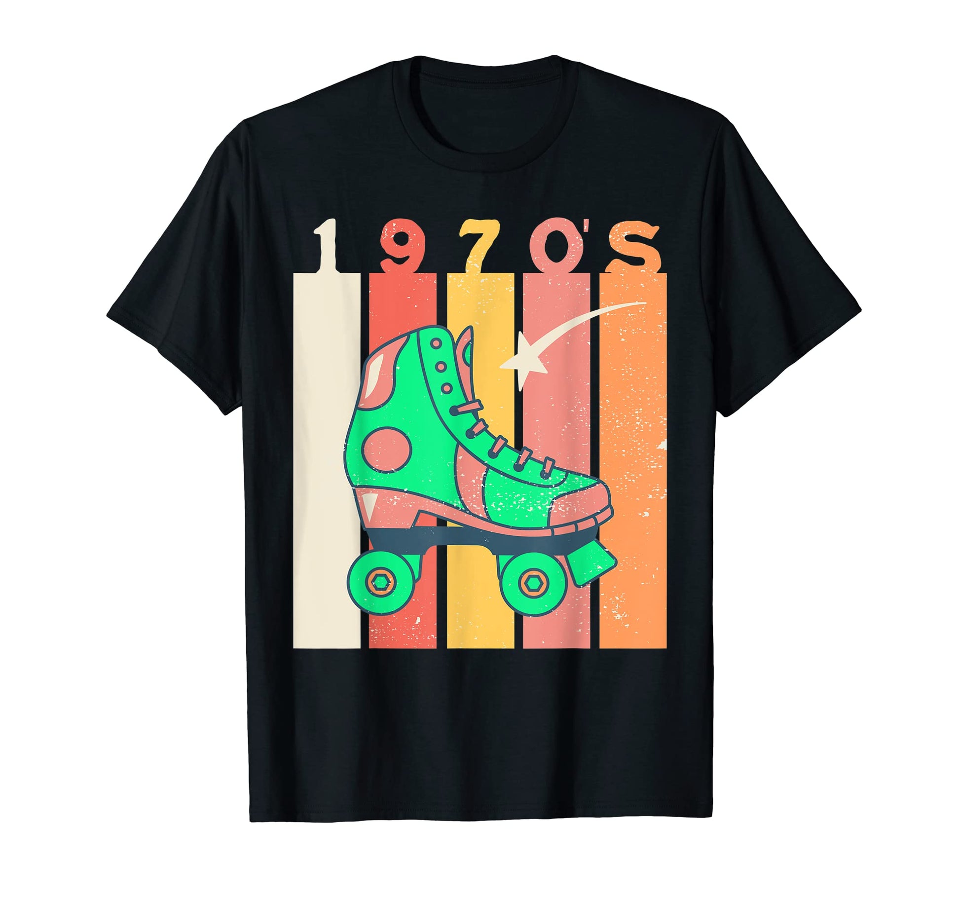 Fun 70S Roller Skates Derby Disco T-Shirt - Minimalist Print for Adults - T-Shirt, Sweatshirt, Hoodie