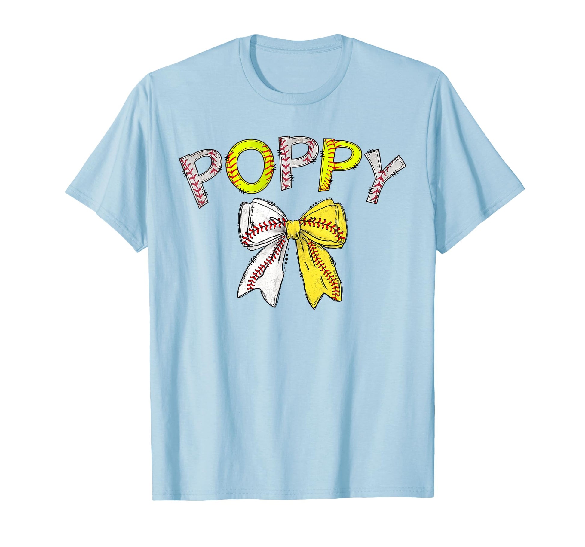 Poppy Both Half Baseball Softball T-Shirt - Custom Art Print for Adults - T-Shirt, Sweatshirt, Hoodie