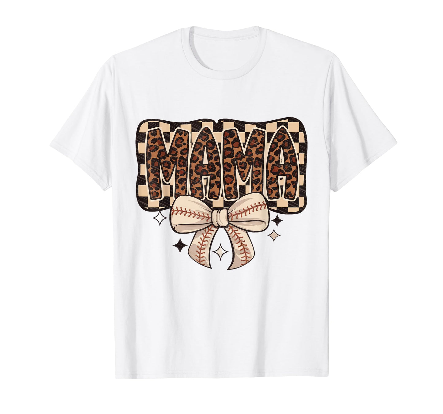 Leopard American Baseball Mom Mama T-Shirt - Aesthetic Graphic Unisex - T-Shirt, Sweatshirt, Hoodie