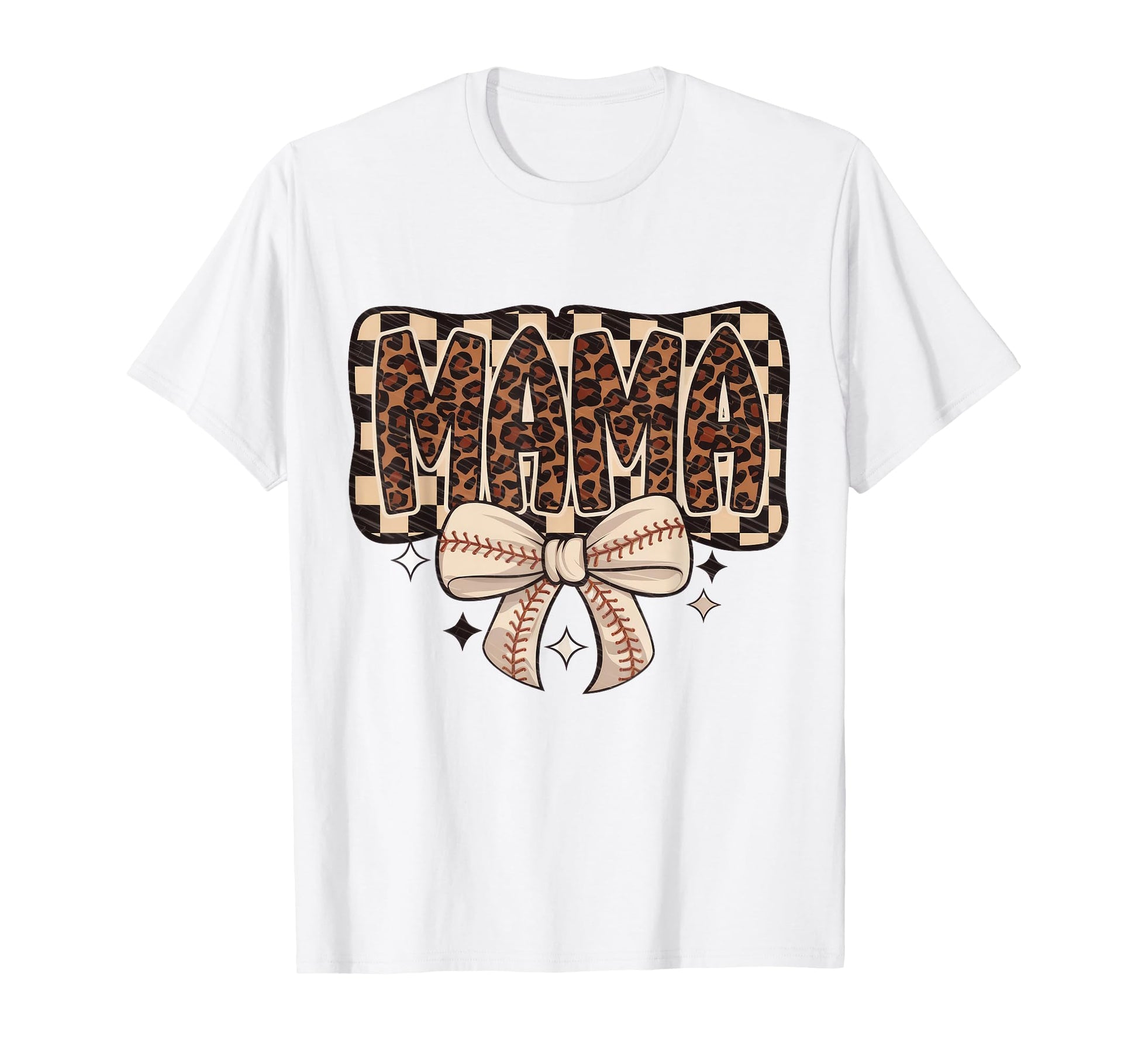 Leopard American Baseball Mom Mama T-Shirt - Aesthetic Graphic Unisex - T-Shirt, Sweatshirt, Hoodie