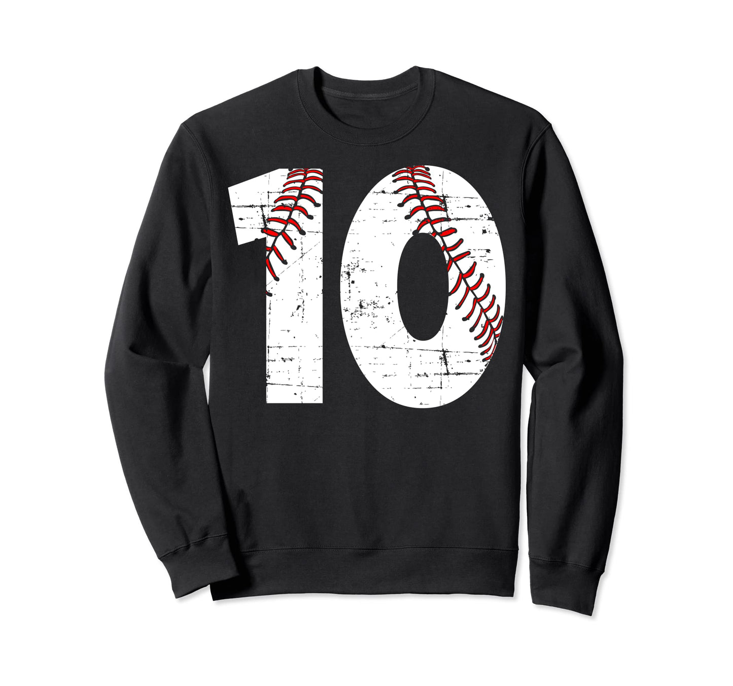 10Th Birthday Or 10 Year Old Baseball Ten Sweatshirt - Graphic Print Unisex - T-Shirt, Sweatshirt, Hoodie