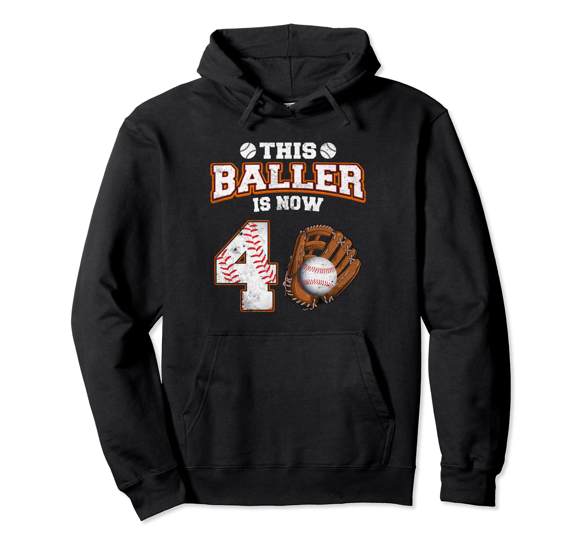 This Baller Is Now 4 Year Old 4Th Hoodie - Minimalist Print Unisex - T-Shirt, Sweatshirt, Hoodie