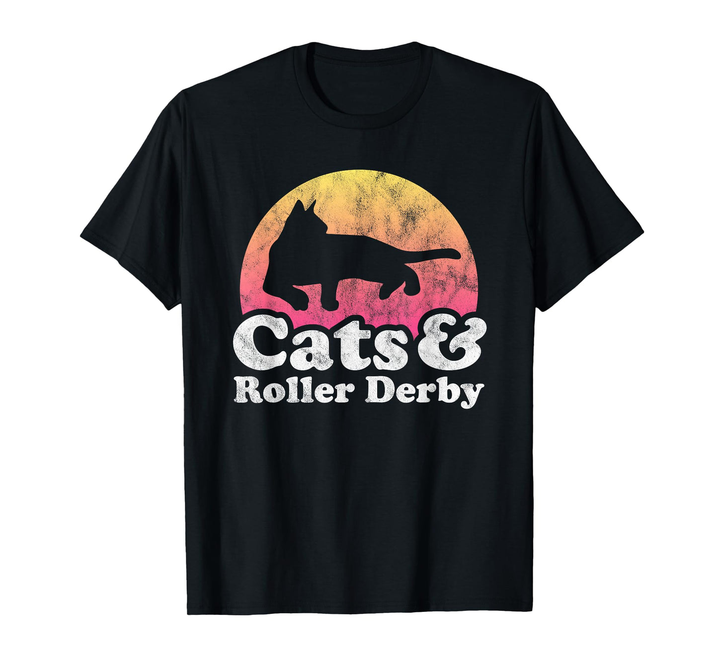 Cats And Roller Derby Mens Or Womens T-Shirt - Trendy Graphic for Adults - T-Shirt, Sweatshirt, Hoodie