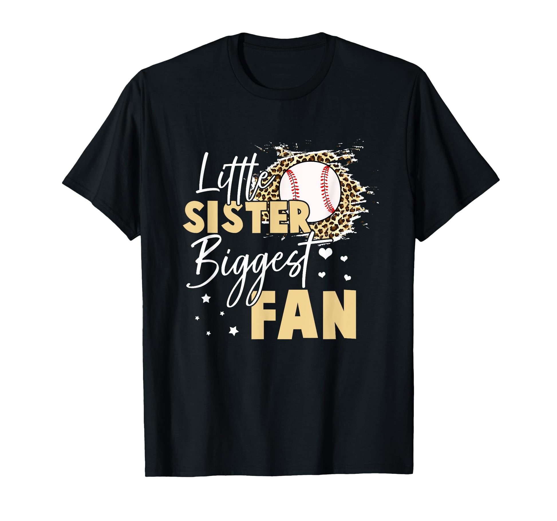 Baseball Little Sister Biggest Fan T-Shirt - Graphic Print Men Women - T-Shirt, Sweatshirt, Hoodie