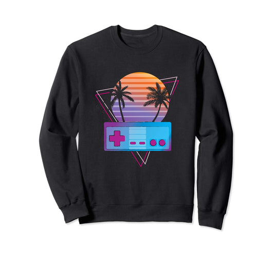 80S Retrowave Synthwave Gamer Sweatshirt - Novelty Apparel Men Women - T-Shirt, Sweatshirt, Hoodie