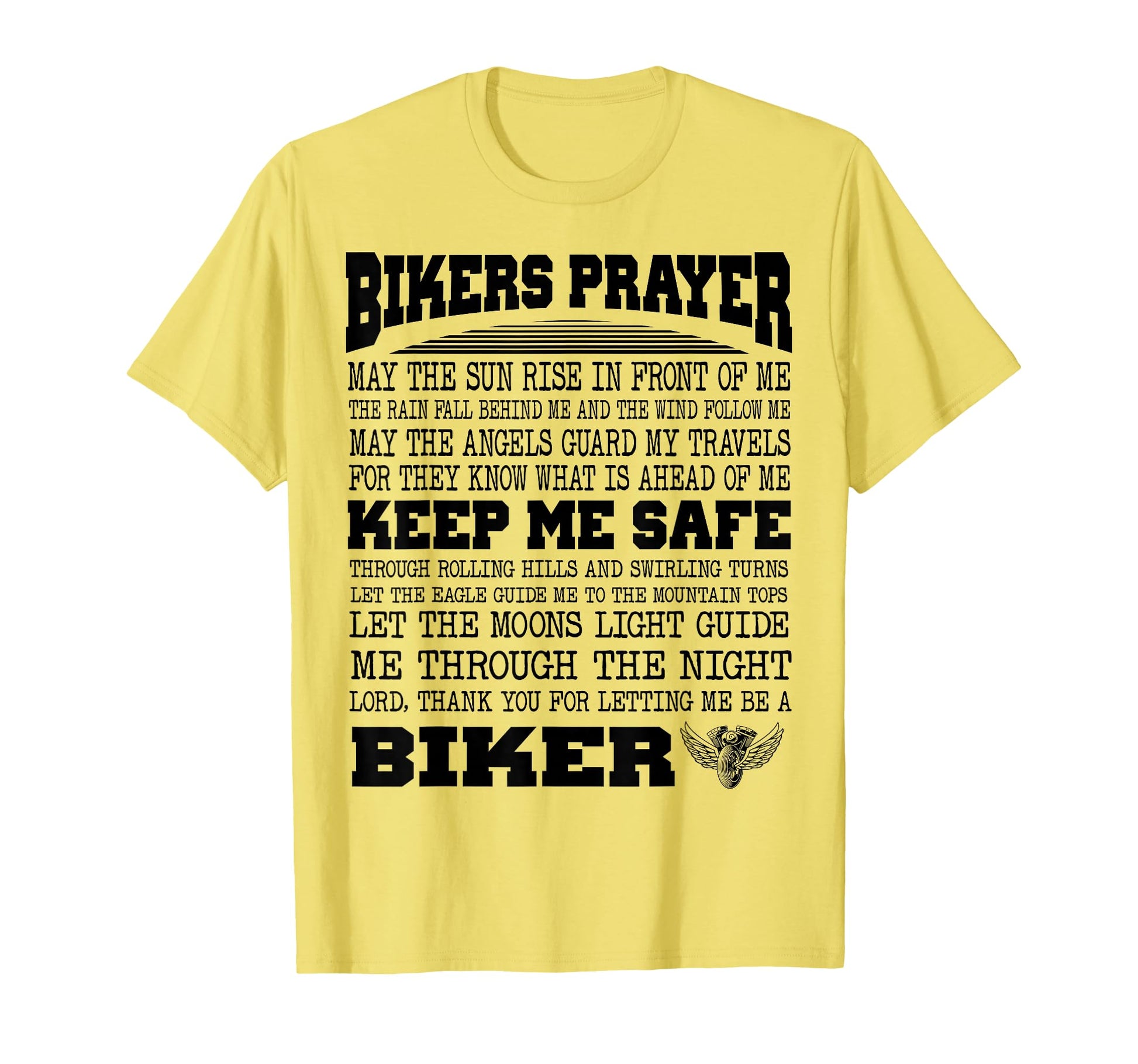 Bikers Prayer Motorcycle Biker Biking T-Shirt - Aesthetic Graphic Unisex - T-Shirt, Sweatshirt, Hoodie