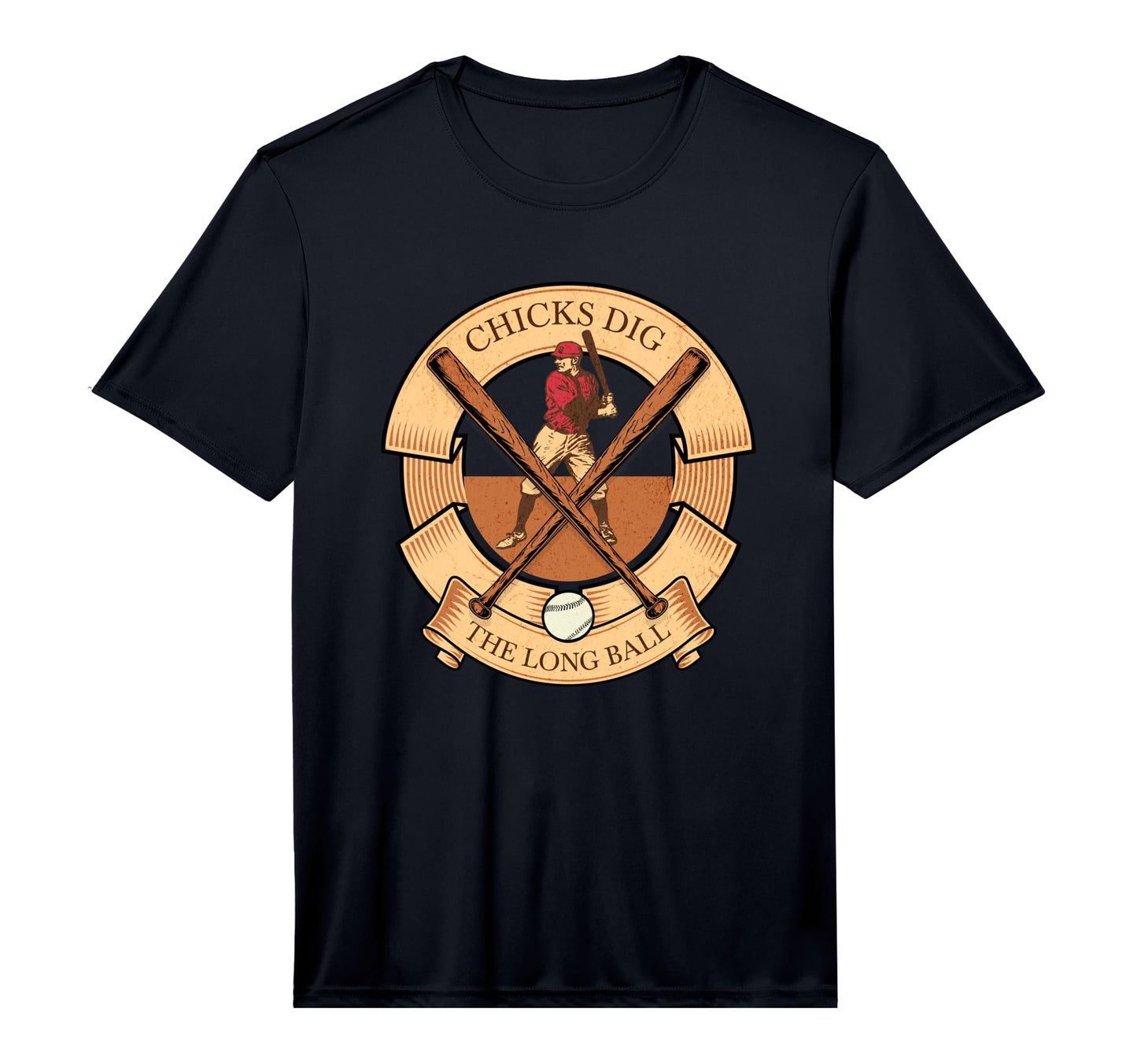 Mens Chicks Dig Long Ball Funny Home Run T-Shirt - Graphic Print Men Women - T-Shirt, Sweatshirt, Hoodie