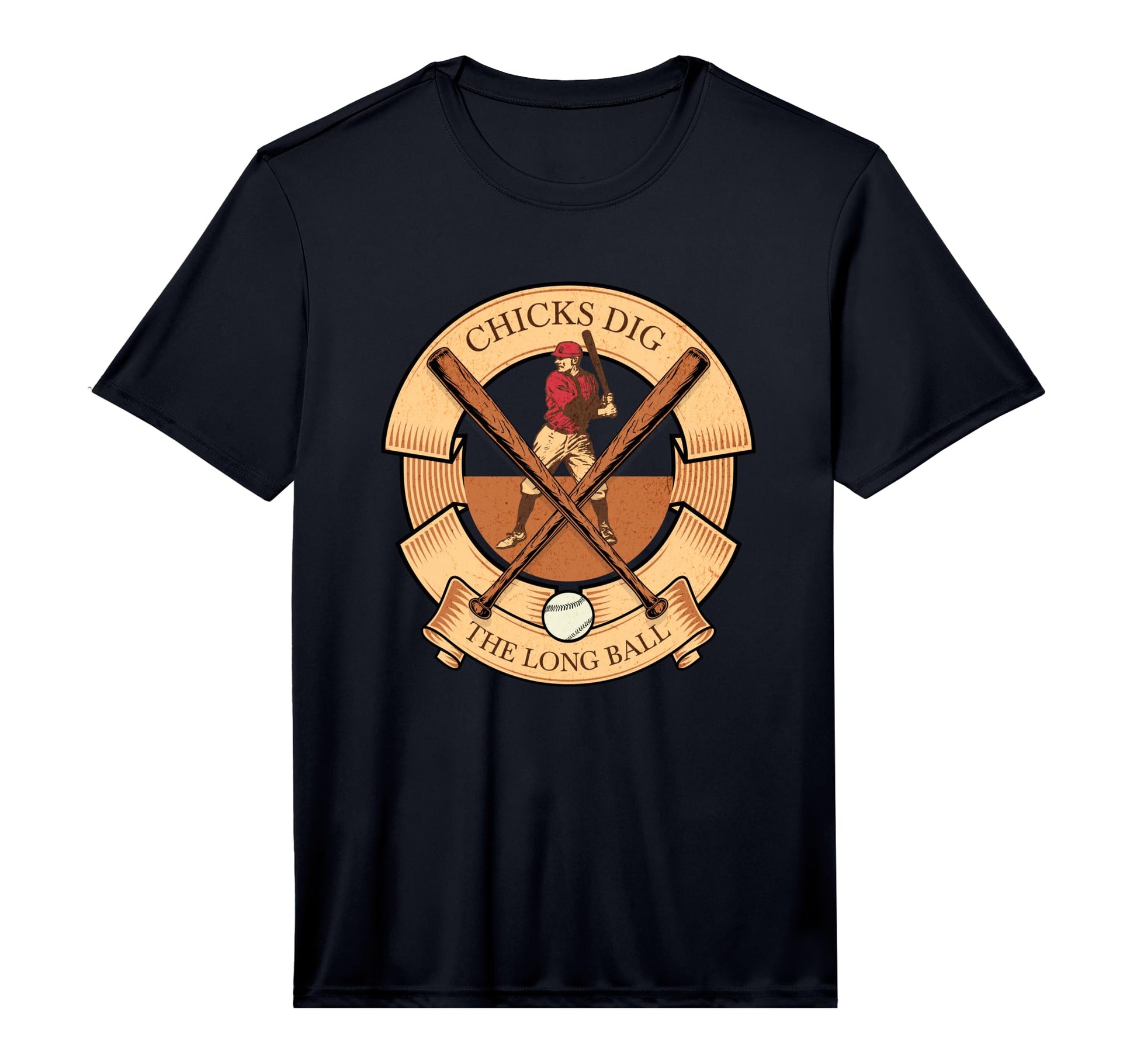 Mens Chicks Dig Long Ball Funny Home Run T-Shirt - Graphic Print Men Women - T-Shirt, Sweatshirt, Hoodie