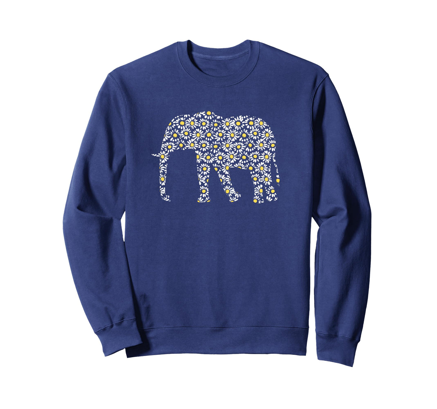 Elephant Lovers Silhouette Daisy Sweatshirt - Fun Novelty Design Unisex - T-Shirt, Sweatshirt, Hoodie