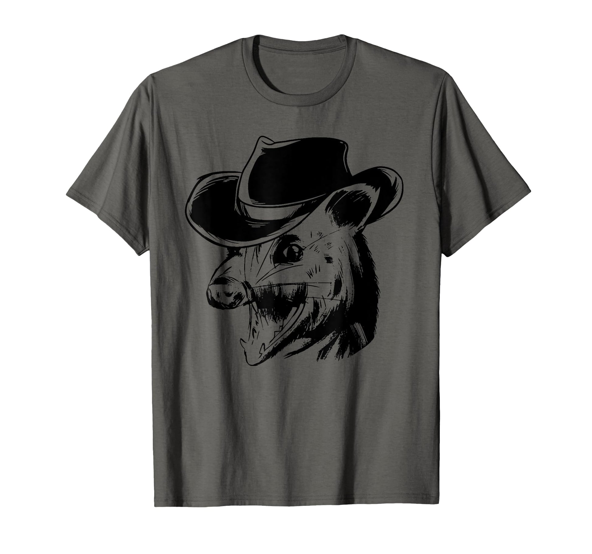 Opossum Cowboy Hat Funny Possum T-Shirt - Casual Everyday Wear for Adults - T-Shirt, Sweatshirt, Hoodie