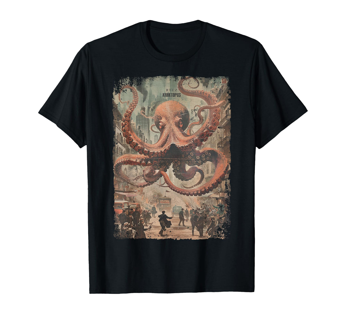 Y2K Streetwear Octopus Horror Monster T-Shirt - Trendy Graphic for Adults - T-Shirt, Sweatshirt, Hoodie