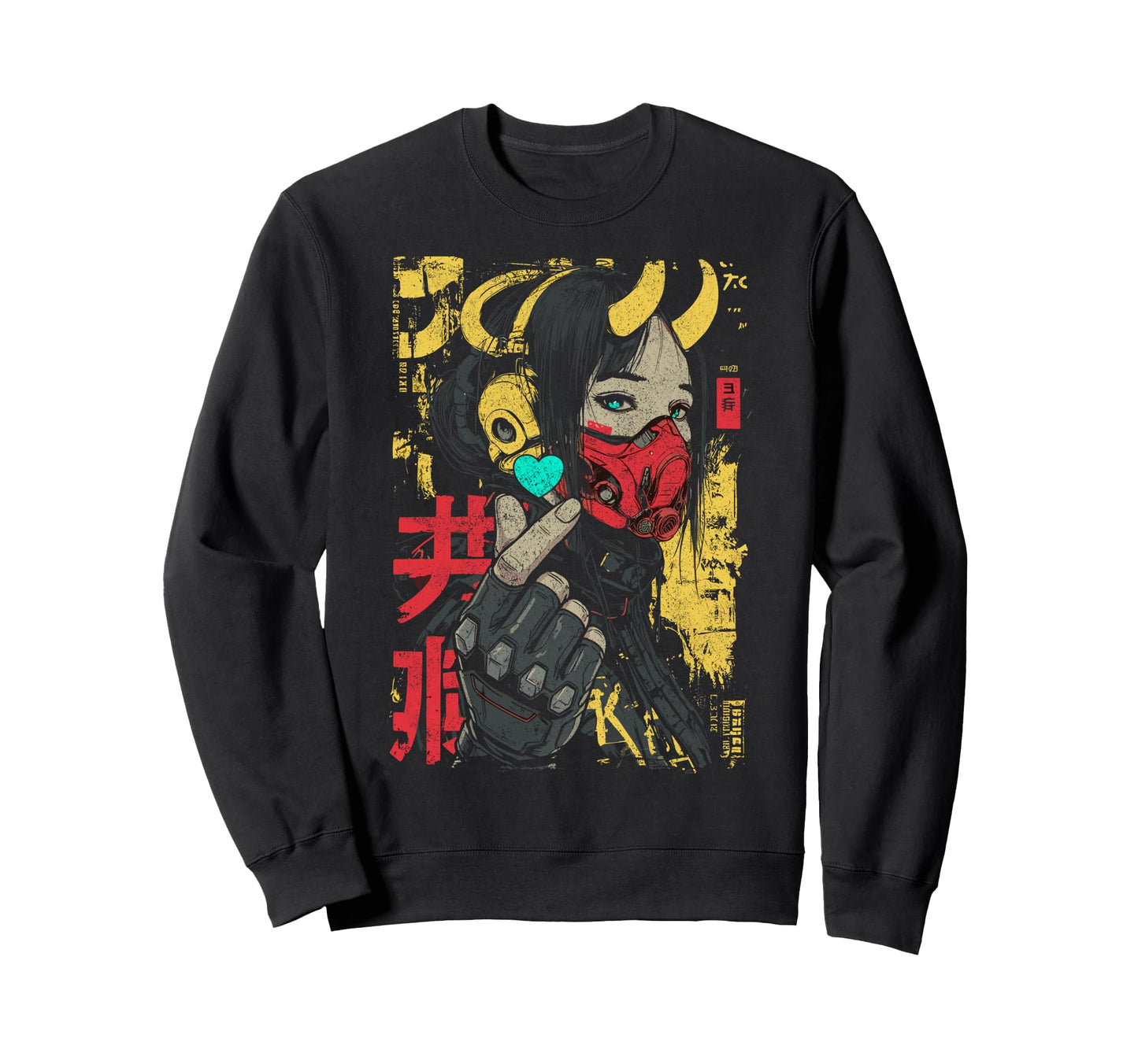 Japanese Streetwear Gothic Love Sweatshirt - Fun Novelty Design Men Women - T-Shirt, Sweatshirt, Hoodie