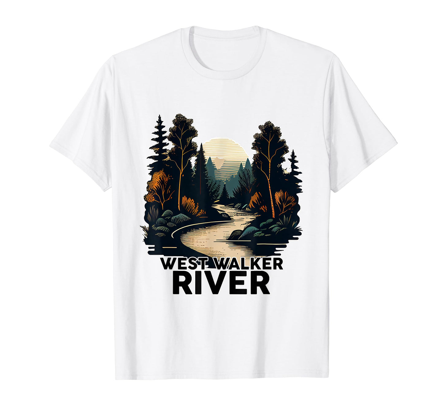West Walker River Minimalist River West T-Shirt - Aesthetic Graphic Unisex - T-Shirt, Sweatshirt, Hoodie
