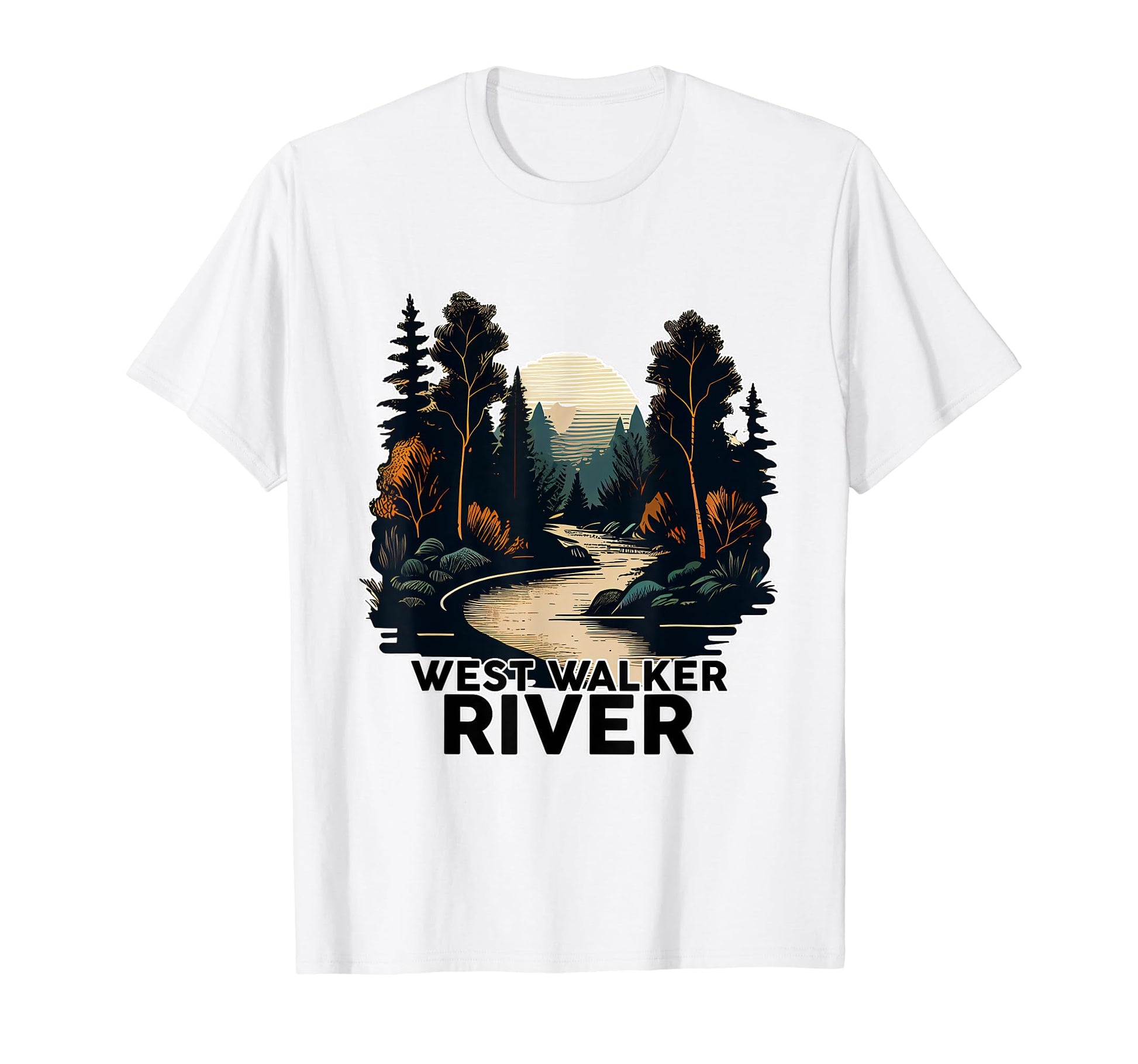 West Walker River Minimalist River West T-Shirt - Aesthetic Graphic Unisex - T-Shirt, Sweatshirt, Hoodie