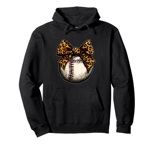 Baseball Coquette Bow Baseball Game Hoodie - Fun Novelty Design Men Women - T-Shirt, Sweatshirt, Hoodie