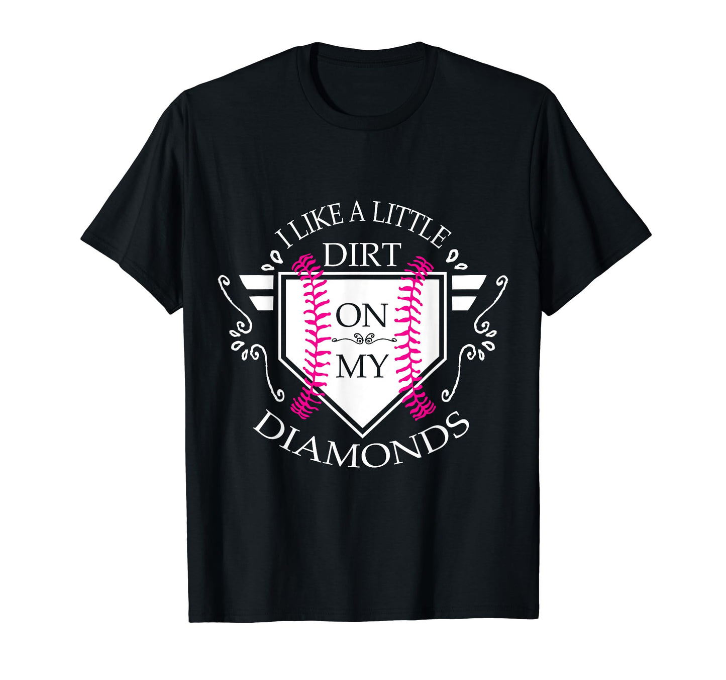 I Like Little Dirt My Diamond Softball T-Shirt - Minimalist Print Men Women - T-Shirt, Sweatshirt, Hoodie