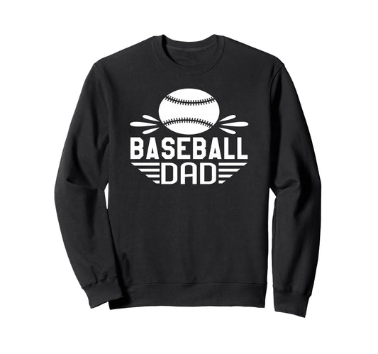 Baseball Dad Fathers Day Celebration Sweatshirt - Minimalist Print Unisex - T-Shirt, Sweatshirt, Hoodie
