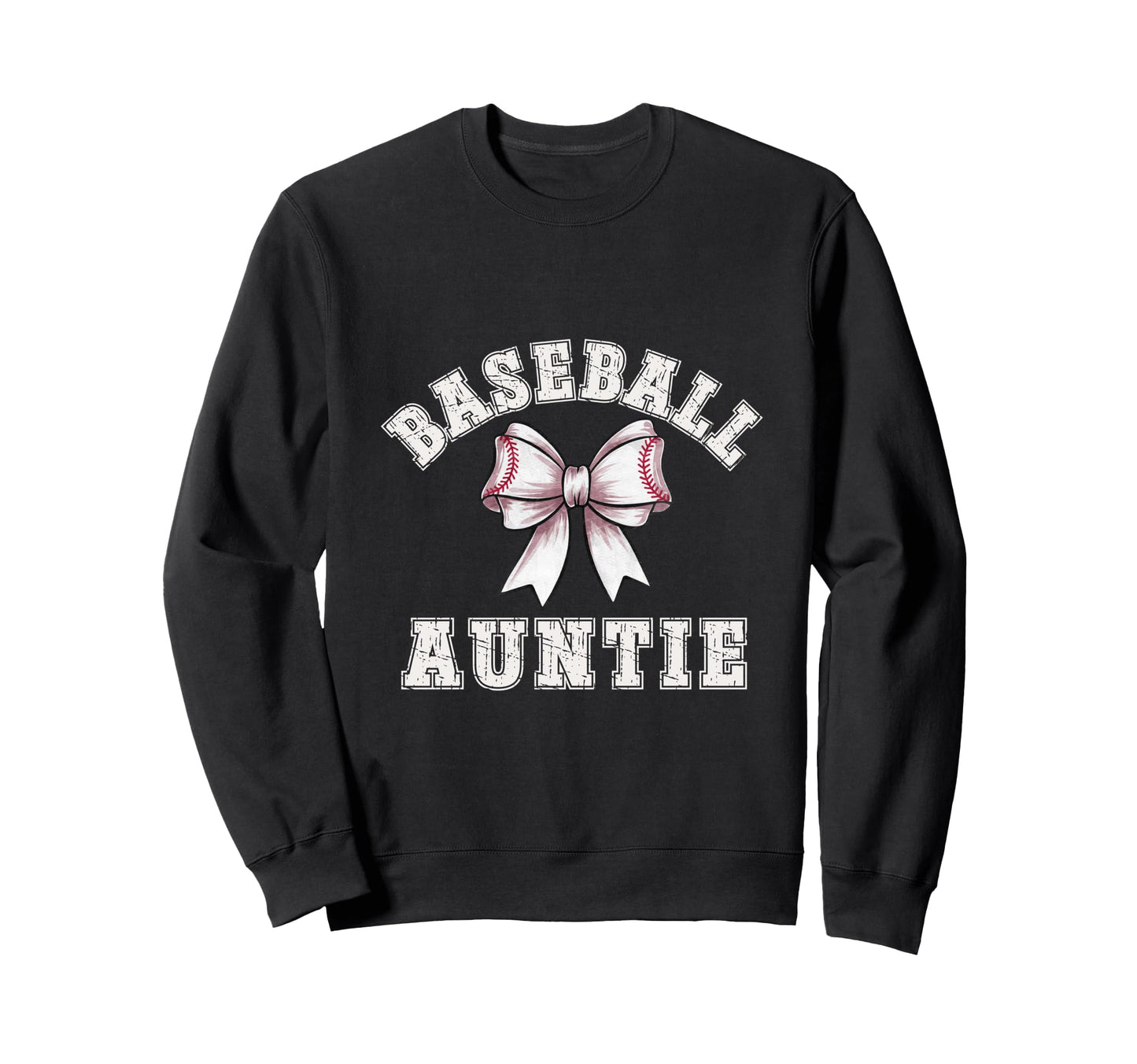 Coquette Baseball Auntie Bow Game Day Sweatshirt - Graphic Print Unisex - T-Shirt, Sweatshirt, Hoodie