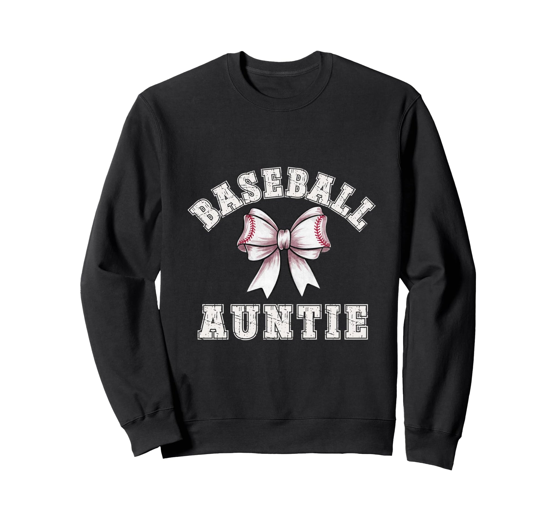 Coquette Baseball Auntie Bow Game Day Sweatshirt - Graphic Print Unisex - T-Shirt, Sweatshirt, Hoodie