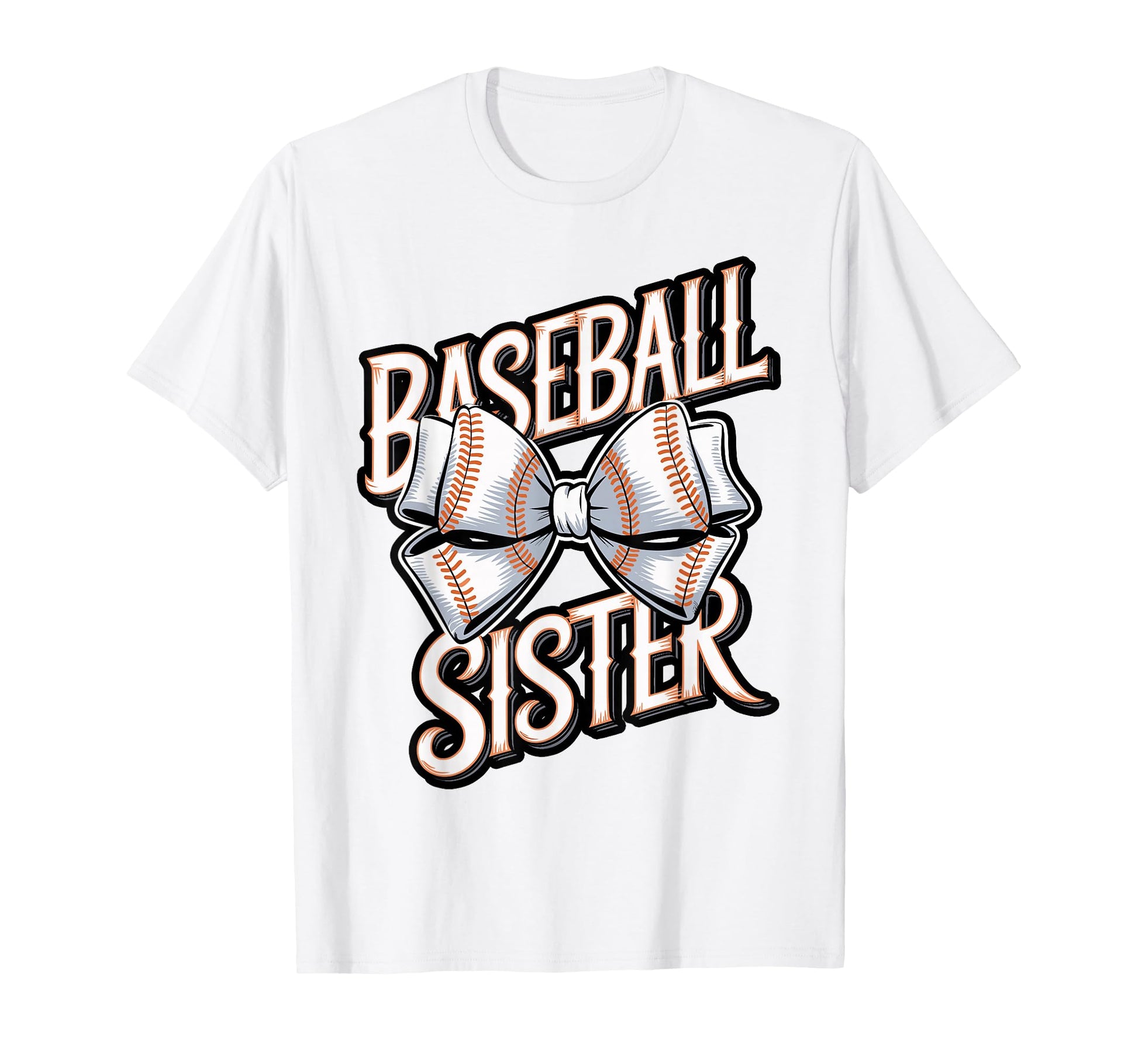 Baseball Sister Bow Sports T-Shirt - Aesthetic Graphic Unisex - T-Shirt, Sweatshirt, Hoodie