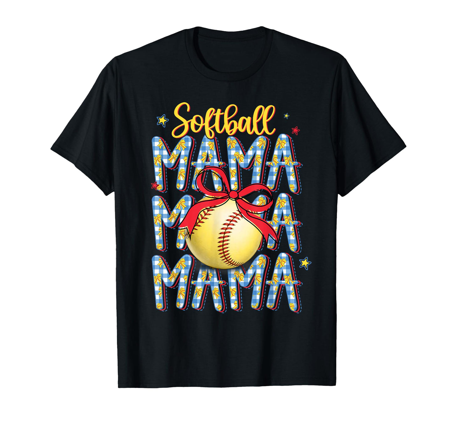 Softball Mama Coquette Bow Game Day T-Shirt - Graphic Print Men Women - T-Shirt, Sweatshirt, Hoodie