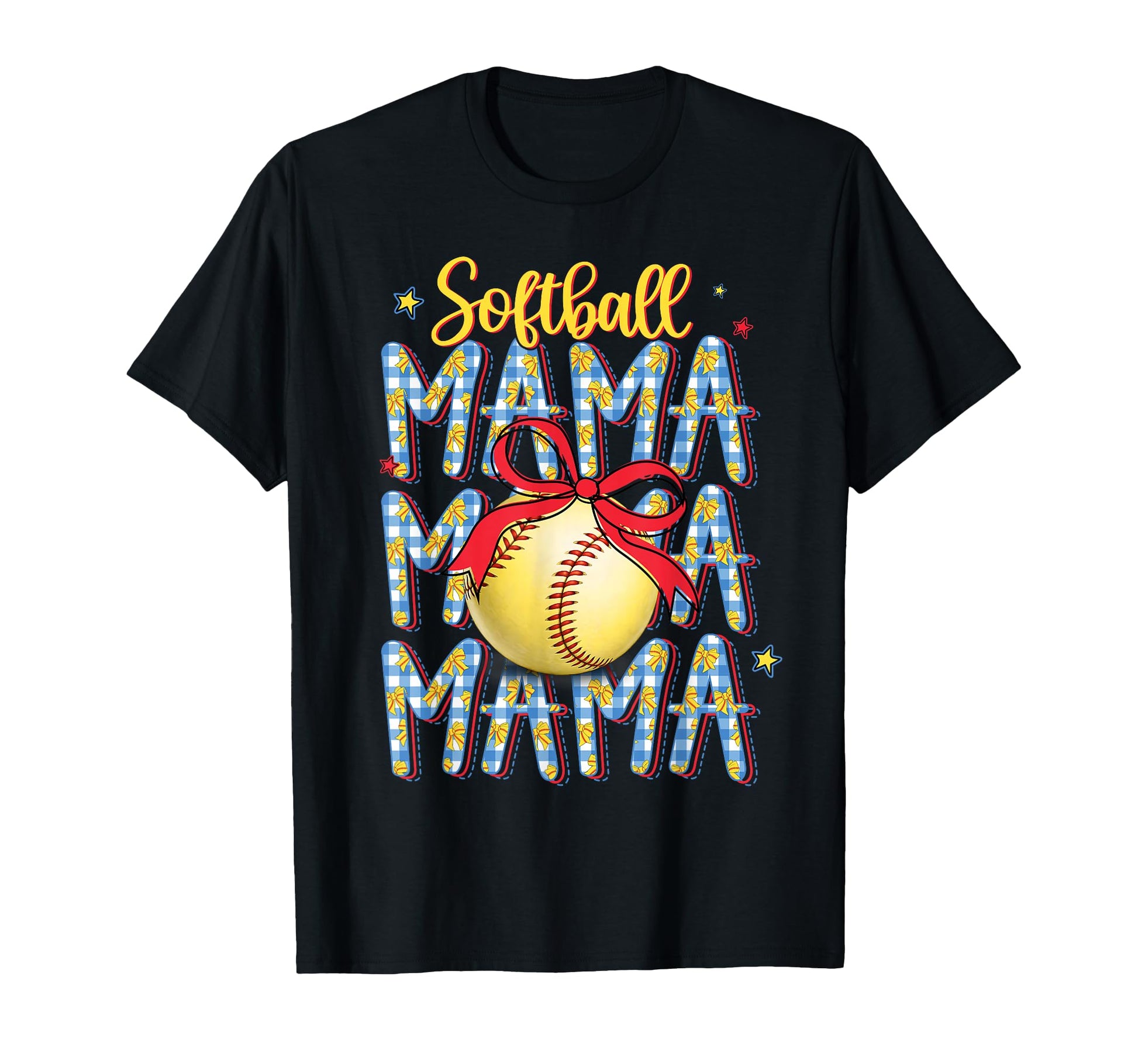Softball Mama Coquette Bow Game Day T-Shirt - Graphic Print Men Women - T-Shirt, Sweatshirt, Hoodie