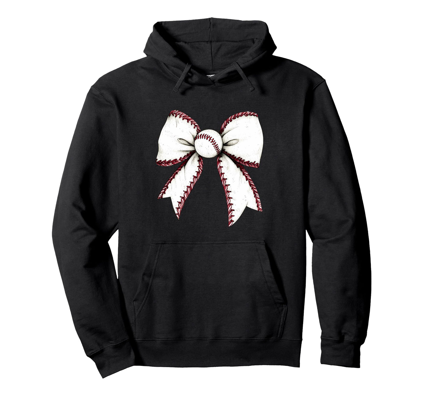 Baseball Coquette Bow Baseball Mom Hoodie - Custom Art Print for Adults - T-Shirt, Sweatshirt, Hoodie