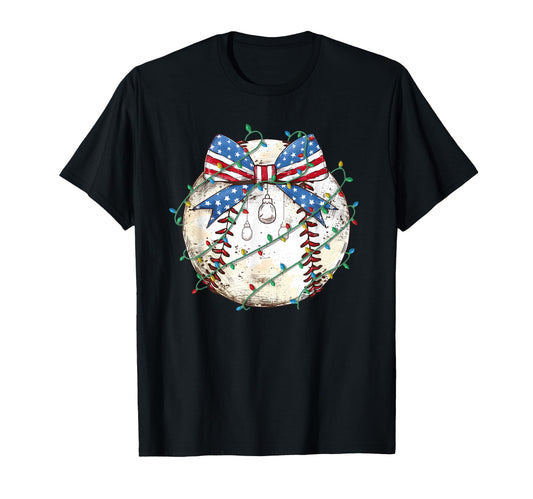 Baseball Coquette Bow Baseball Players T-Shirt - Graphic Print Unisex - T-Shirt, Sweatshirt, Hoodie