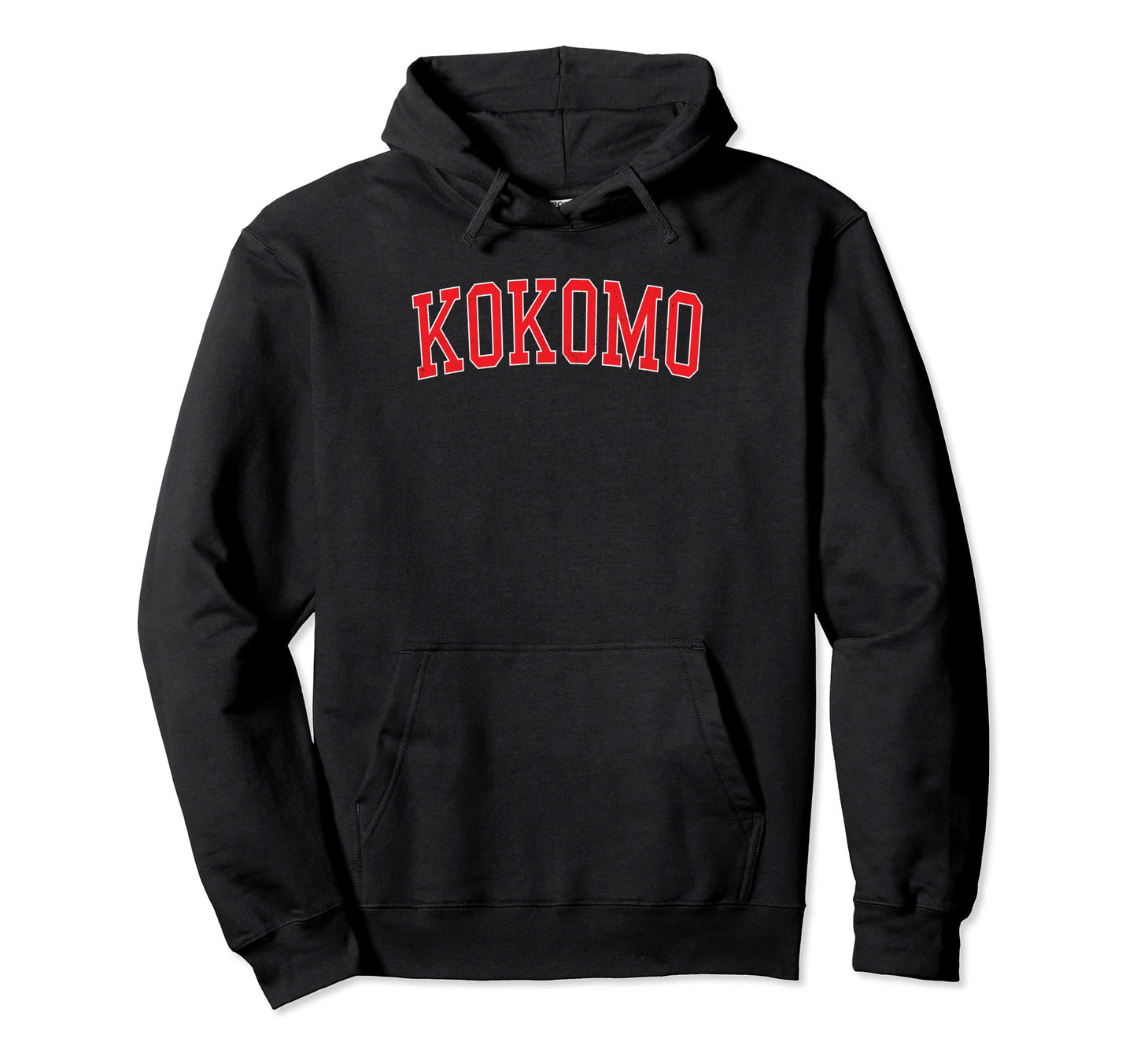 Kokomo Varsity Red Text Hoodie - Novelty Apparel Unisex - T-Shirt, Sweatshirt, Hoodie