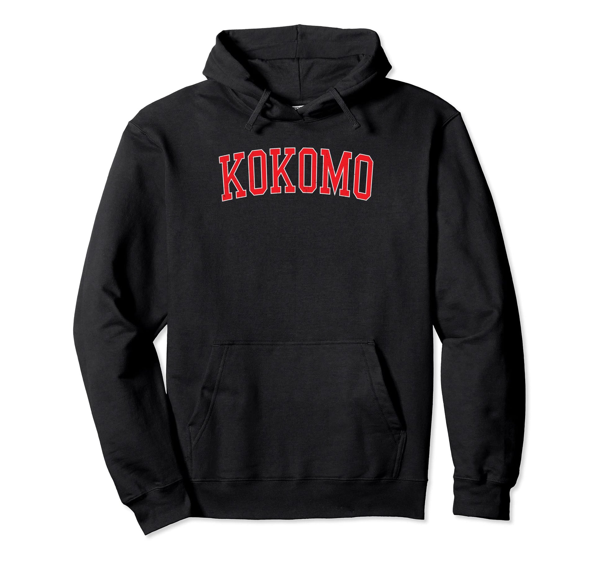 Kokomo Varsity Red Text Hoodie - Novelty Apparel Unisex - T-Shirt, Sweatshirt, Hoodie