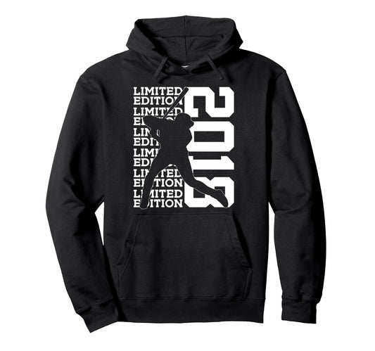 2018 Baseball 8Th Birthday Hoodie - Minimalist Print Unisex - T-Shirt, Sweatshirt, Hoodie