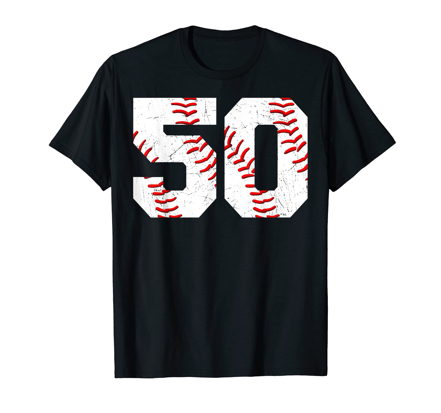 50 Birthday Baseball Theme Bday Party T-Shirt - Minimalist Print Unisex - T-Shirt, Sweatshirt, Hoodie